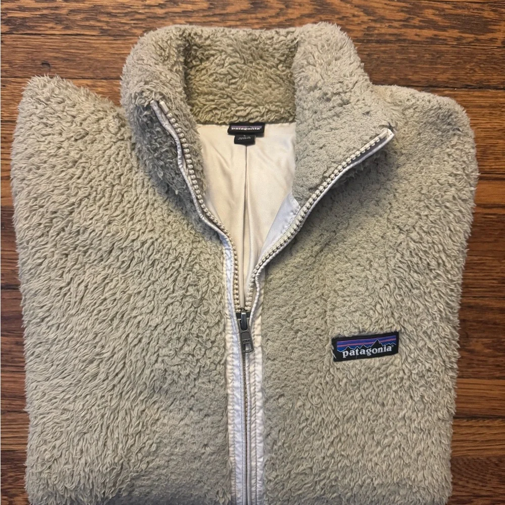 #688 Patagonia Los Gatos Fleece Jacket Women's LARGE 16 High Pile Boa Beige - Picture 12 of 12